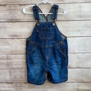 LEVIS BLUE DENIM SHORTALLS‎